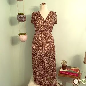 Leopard print maxi dress